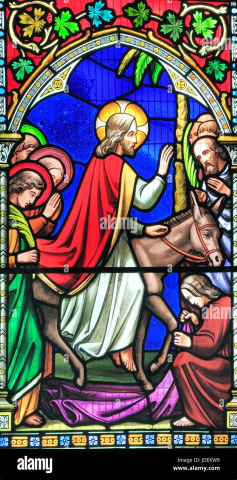 Story Of Easter Entry Into Jerusalem Jesus Rides On A Donkey Crowds