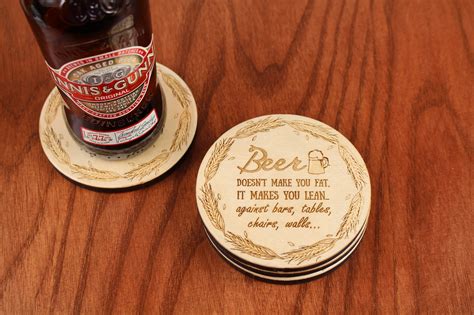 Beer Coasters - Set of 6 - Mix and Match | Masterpiece Laser
