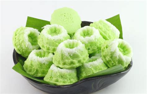 Malaysian Delicacies Kuih Puteri Ayu Fragrant With Pandan Stock Image