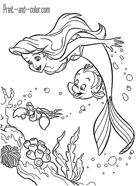 The Little Mermaid coloring pages | Print and Color.com