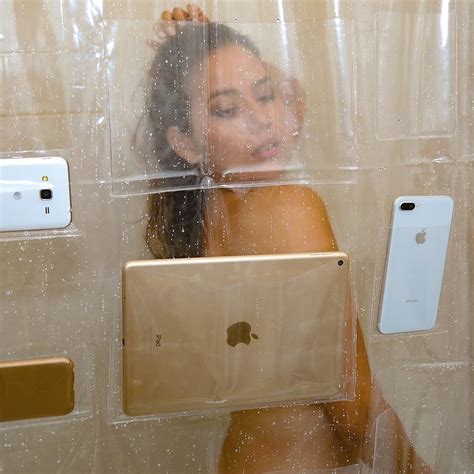 Put your phone in one and then put it in another. A Pocketed, Conductive Curtain Liner That Lets You Use ...