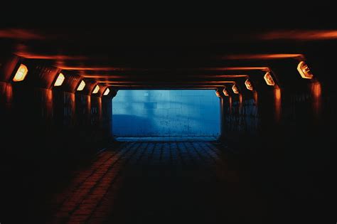 Tunnel Corridor Lights Dark Hd Wallpaper Peakpx