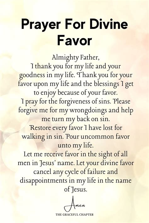 13 best prayers for favor in life the graceful chapter