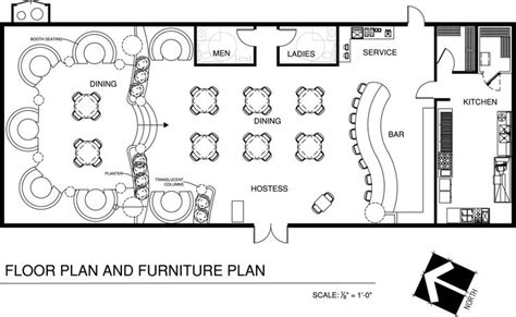 This includes the dining area, waiting area, kitchen, prep areas, storage, and bathroom, and how they fit into your space together. bar and grill floor plans - Google Search | Restaurant ...