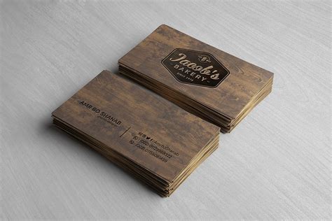 We've ordered plastic and metal cards and love both!!!!! Free Wooden Business Card (PSD)