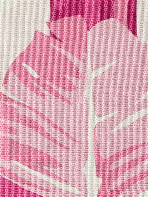 Pacifico Palm Grasscloth Wallpaper By Nathan Turner Electric Pink