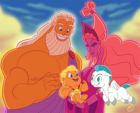 Zeus Hera Baby Hercules And Baby Pegasus From Disneys Hercules