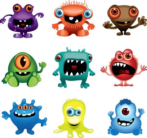 Monsters Monstruos Monstruos Infantiles Rostros De Dibujos