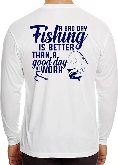 Fishing Shirt For Men Blue Funny Long Sleeve Cool Dry T Shirt Pilihax