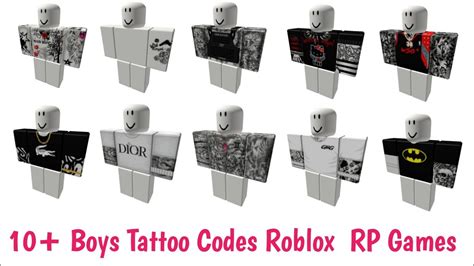 Best Boys Tattoo Codes For Roblox Berry Avenue And Brookhaven 2024