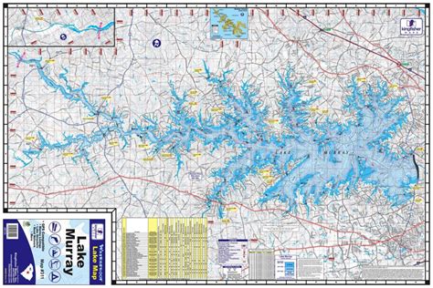 Lake Murray Waterproof Map 311 Kingfisher Maps Inc