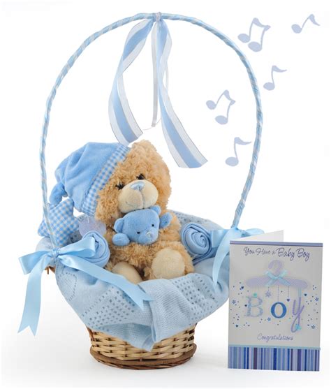 It was a very sweet moment when we pressed his hand and foot into the clay. Musical Bedtime Cuddles Baby Boy Gift Basket At GBP 32.99
