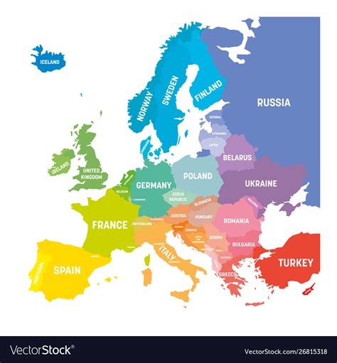 Colorful Map Of Europe Map Of Europe Europe Map Images And Photos