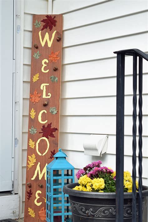 Diy Fall And Thanksgiving Welcome Sign