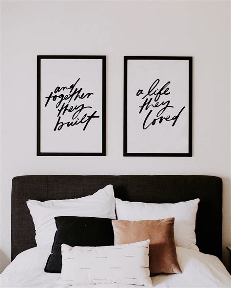 Poster Set And Together Bedroom Wall Decor Above Bed Master Bedroom Wall Decor Bedroom