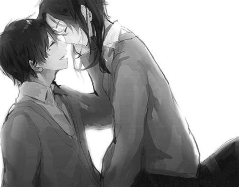 แจกรูปอนิเมะสีสวยๆค่า | Dek-D.com Anime couple black and white wallpaper wallpapersimages org.