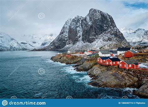 Hamnoy Fishing Village On Lofoten Islands Norway Stock Photo Image