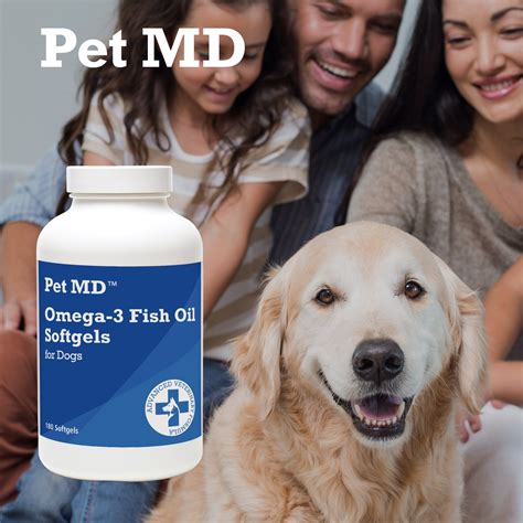 Pet Md Omega 3 Fish Oil Supplement For Dogs Skin Coat Joint And