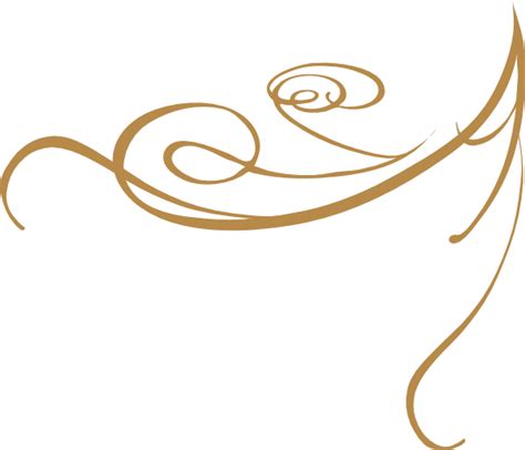 Decorative Swirl Gold Clip Art At Vector Clip Art Online