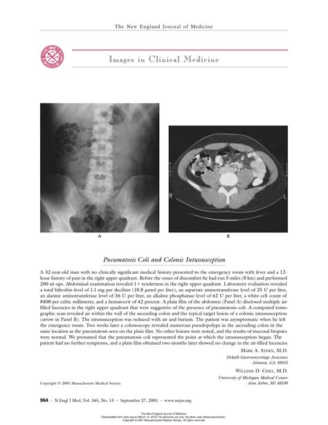 Pdf Images In Clinical Medicine Pneumatosis Coli And Colonic