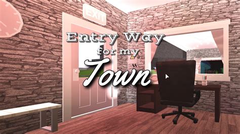 Making An Entry Way To My Town Bloxburg Speed Build Youtube