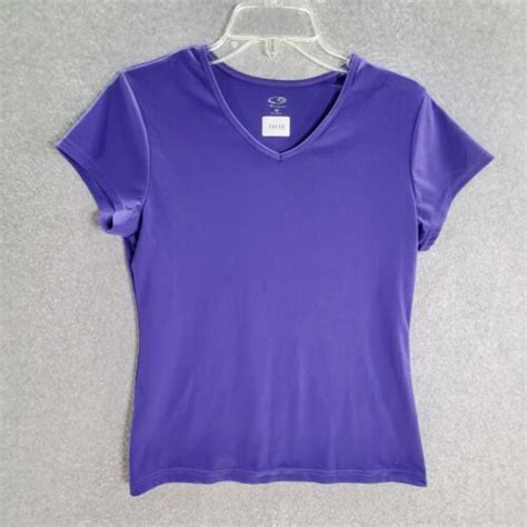 C9 Champion Women Active Top M Purple Short Sleeve V Neck Pullover Tee Read Ebay