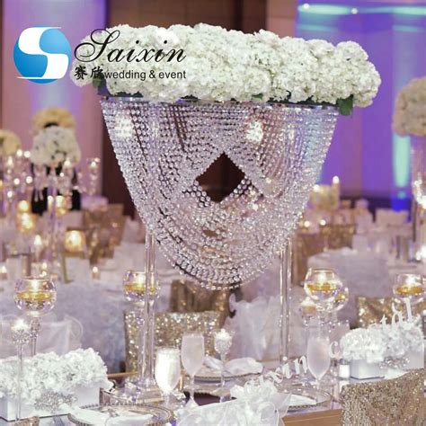 Zt 366 Gorgeous Wedding Centerpiece Crystal Glass Candelabra View