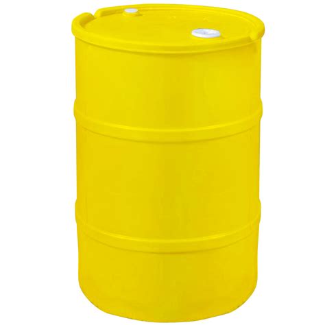 55 Gallon Yellow Plastic Tight Head Drum The Cary Company