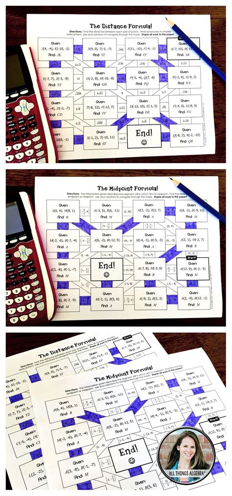 Gina wilson, 2012 products by gina wilson (all things algebra) may be used by the purchaser for their classroom use only. Distance Midpoint (and Endpoint!) Mazes | Distance formula, Midpoint formula, Distance formula ...