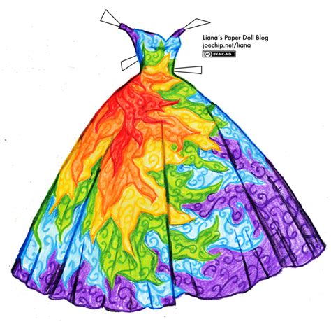 Decide on an outfit to dress your doll in. Rainbow Ballgown - Liana's Paper Dolls | Paper dolls ...