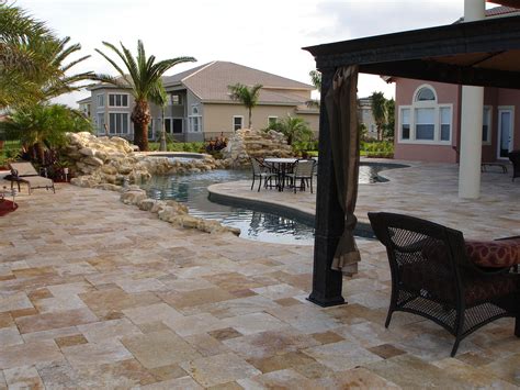 Falling In Love With Travertine Pavers Pool Deck Homesfeed