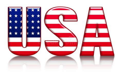 USA Letters Word With Flag Background Stock Illustration Illustration Of Patriotic