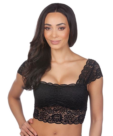 women s floral lace bralette crop top snazzyway