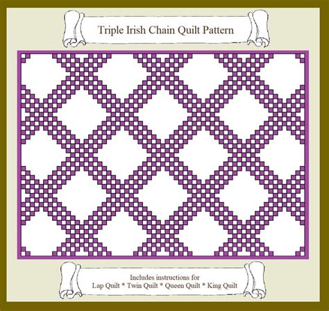 Digital Download Triple Irish Chain Quilt Pattern Detailed Etsy