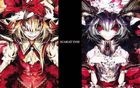 Hd Wallpaper Video Games Touhou Vampires Flandre Scarlet Remilia