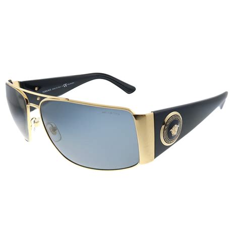 Versace Versace Mens Sunglasses Ve2163 Goldgrey Metal Polarized
