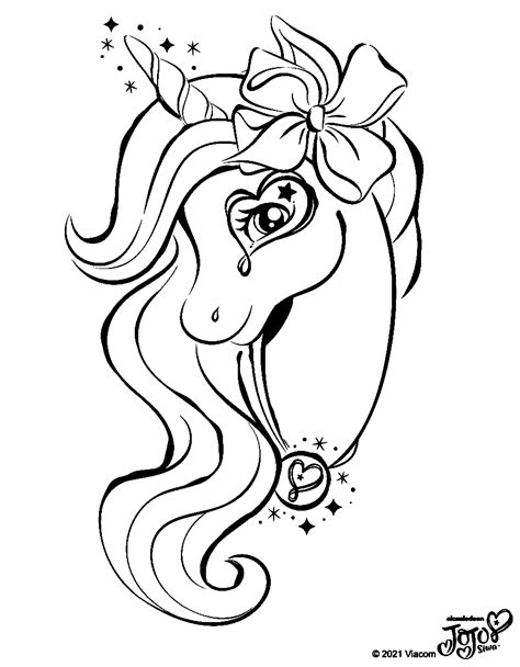 Jojo Siwa Unicorn Coloring Page Free Printable Coloring Page | Sexiz Pix