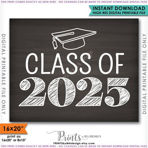 Class Of 2025 Sign Grad Party High School 2025 Grad College Graduation