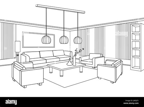 Living Room Technical Drawing