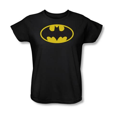 Batman Batman Classic Batman Logo Womens T Shirt In Black Walmart