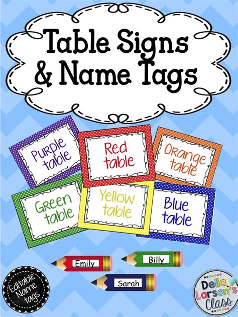 Editable Name Tags and Table Signs | Class organization, Name tags