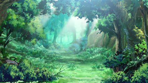 Anime Landscape Green Forest Anime Background Anime Background