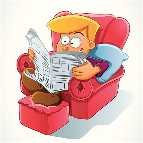 Best Child Reading Newspaper Illustrations Royalty Free Vector