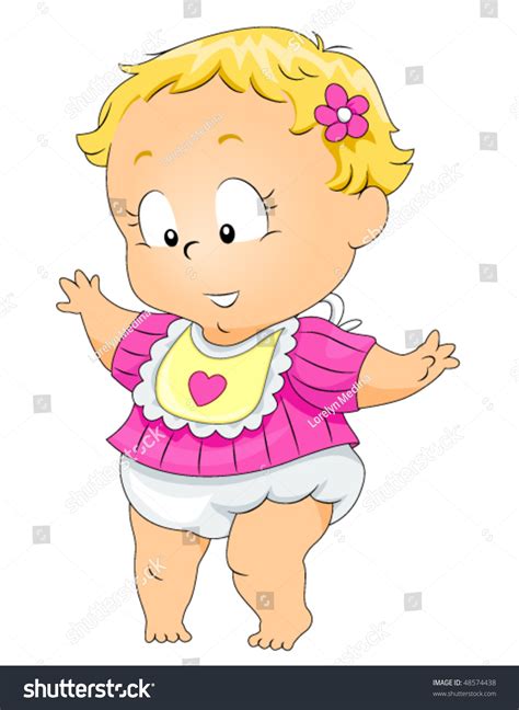 Baby Balancing To Stand Up Vector 48574438 Shutterstock