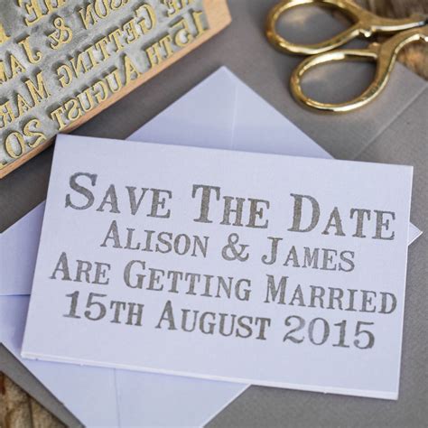 Save The Date Stamp By English Stamp Company