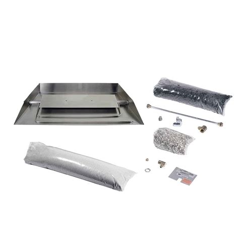 The cs custom pan vented fireplace burner kit with round legs by rasmussen provides a premium stainless steel gas burner kit, for use with an fireplace gas log set. Rasmussen Stainless Steel Custom Embers Pan Vented ...
