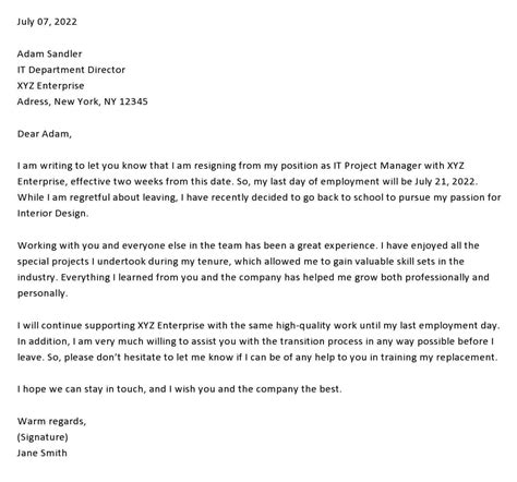 Tips For Writing A Two Weeks Notice Letter