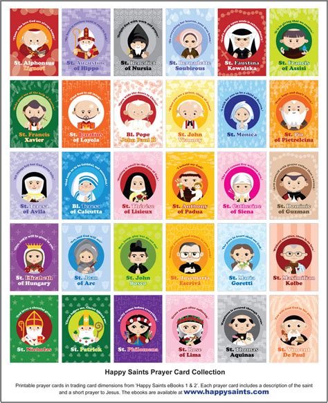 Free Printable Saint Cards
