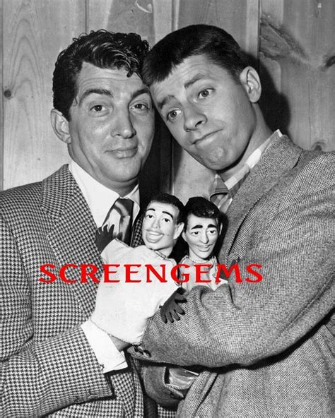Dean Martin Jerry Lewis Great Photo With Hand Puppets 1950s Comedy Team