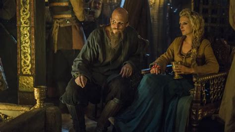 Gustaf Skarsg Rd As Floki Maude Hirst As Helga Vikings Vikings Season